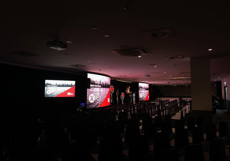 TomTom AV Productions Rydges Queenstown conference LED screen