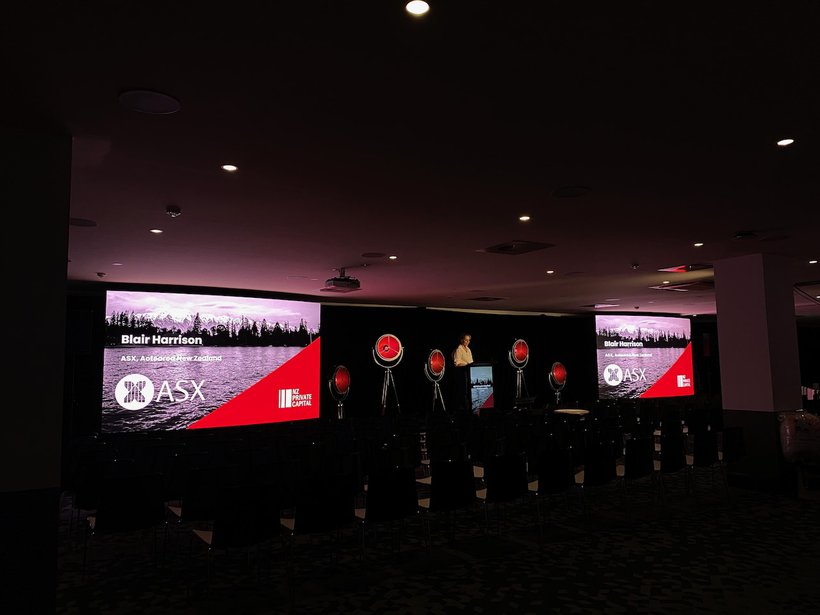 TomTom AV Productions Rydges Queenstown conference LED screen