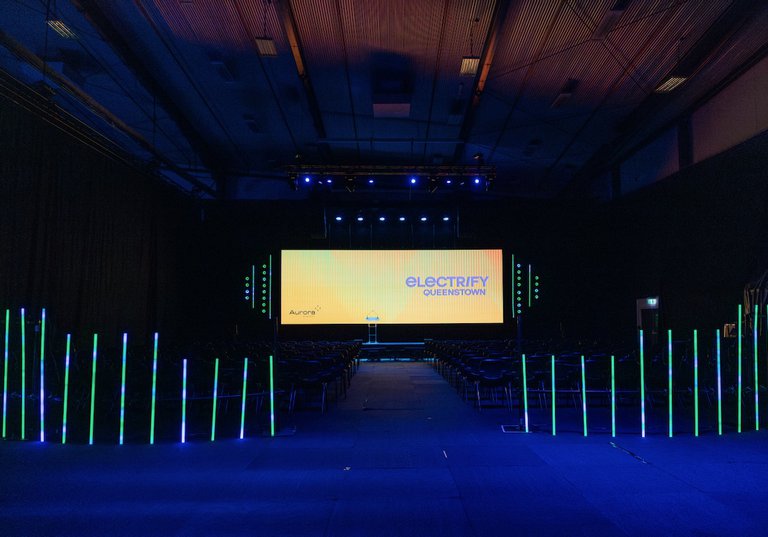 TomTom Queenstown AV Productions events. Events Centre expo + conference Electrify