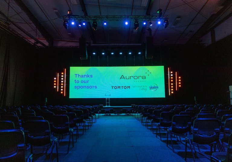 TomTom Queenstown AV Productions events. Events Centre expo + conference Electrify