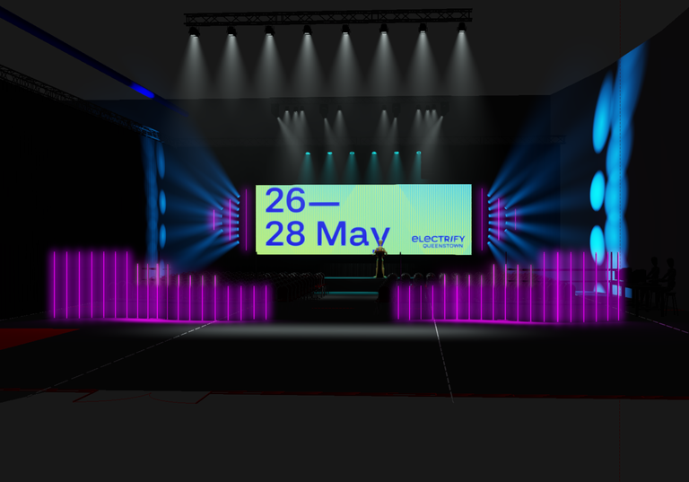 TomTom Queenstown AV Productions events. Events Centre expo + conference Electrify